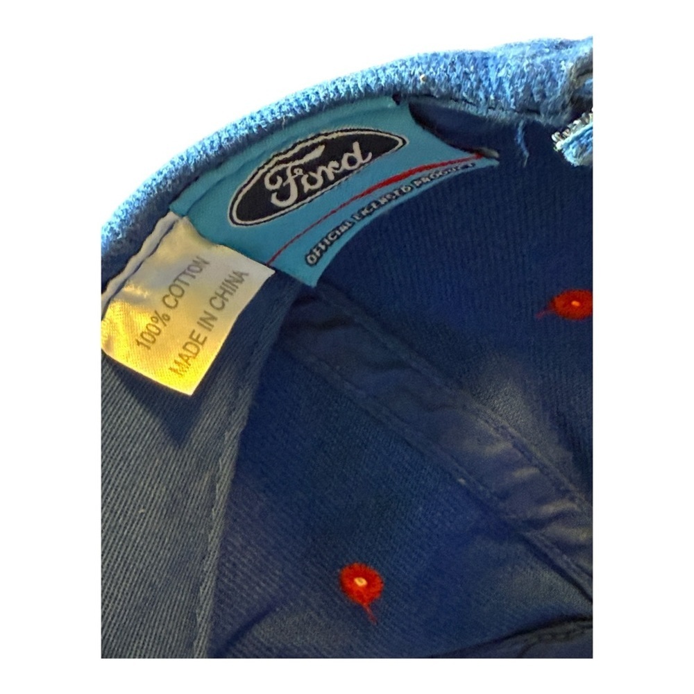 Ford Hat Cap Mens Blue Adjustable Shark tooth Racing  Adult - Picture 7 of 8